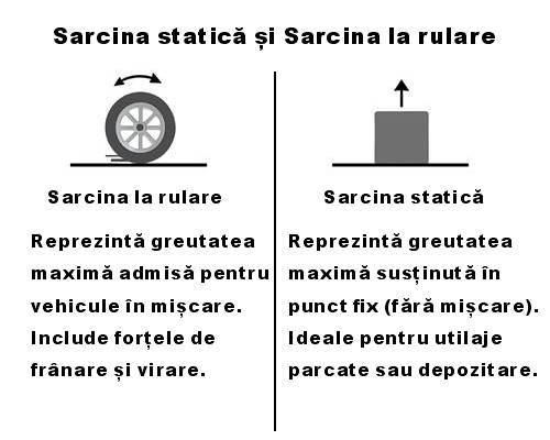 Sarcina statică și Sarcina la rulare